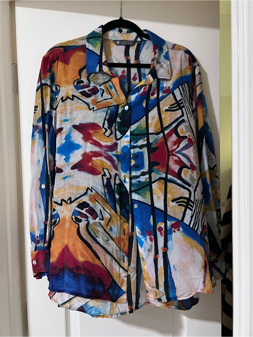 Cocoon house artisan  silk top size Large